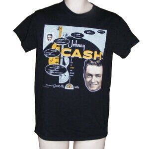 JOHNNY CASH Tshirt, S, SUN Records, Black, Crew neck, Album cover look